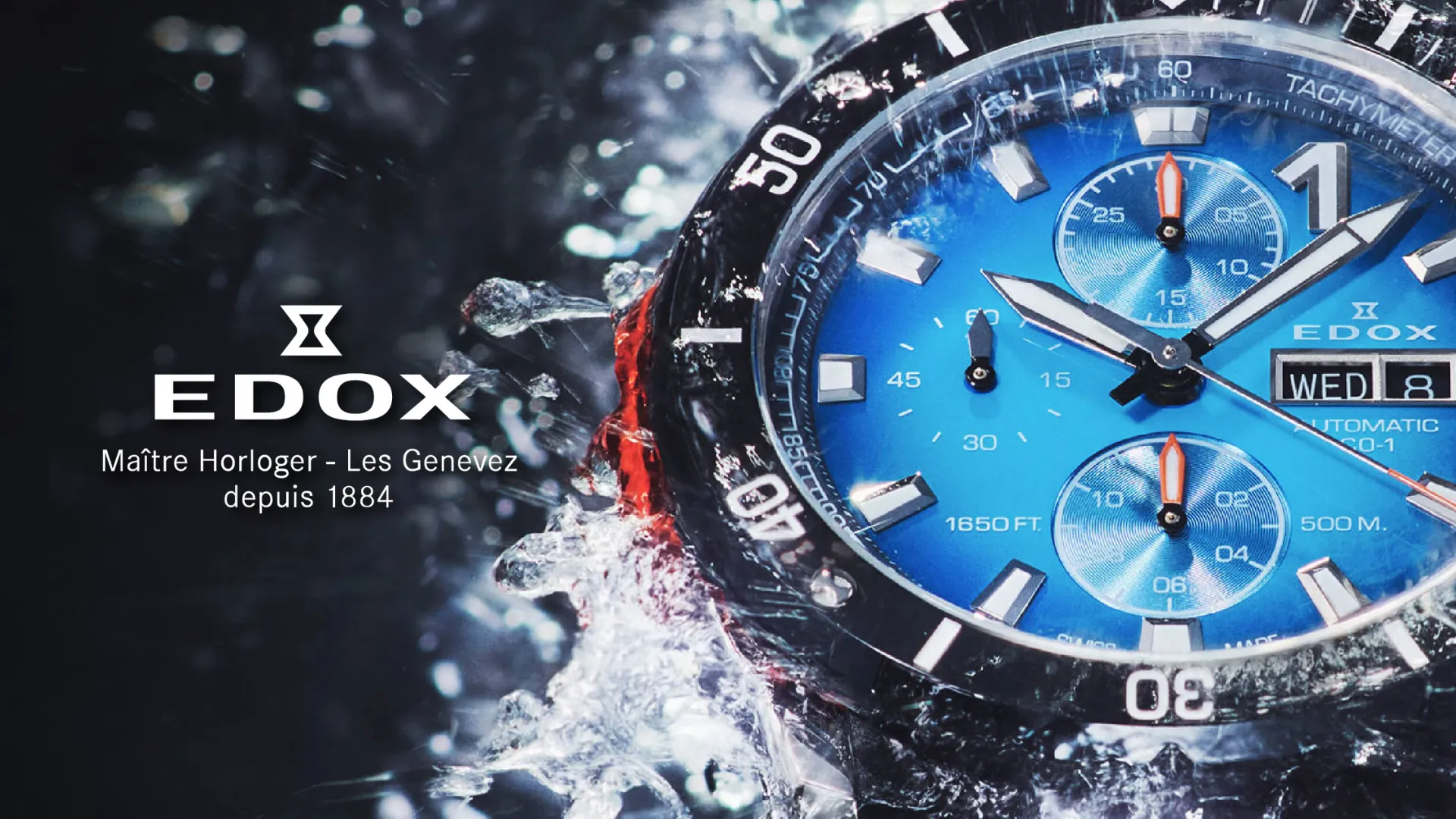 EDOX｜クロノオフショア１ ベゼルロック